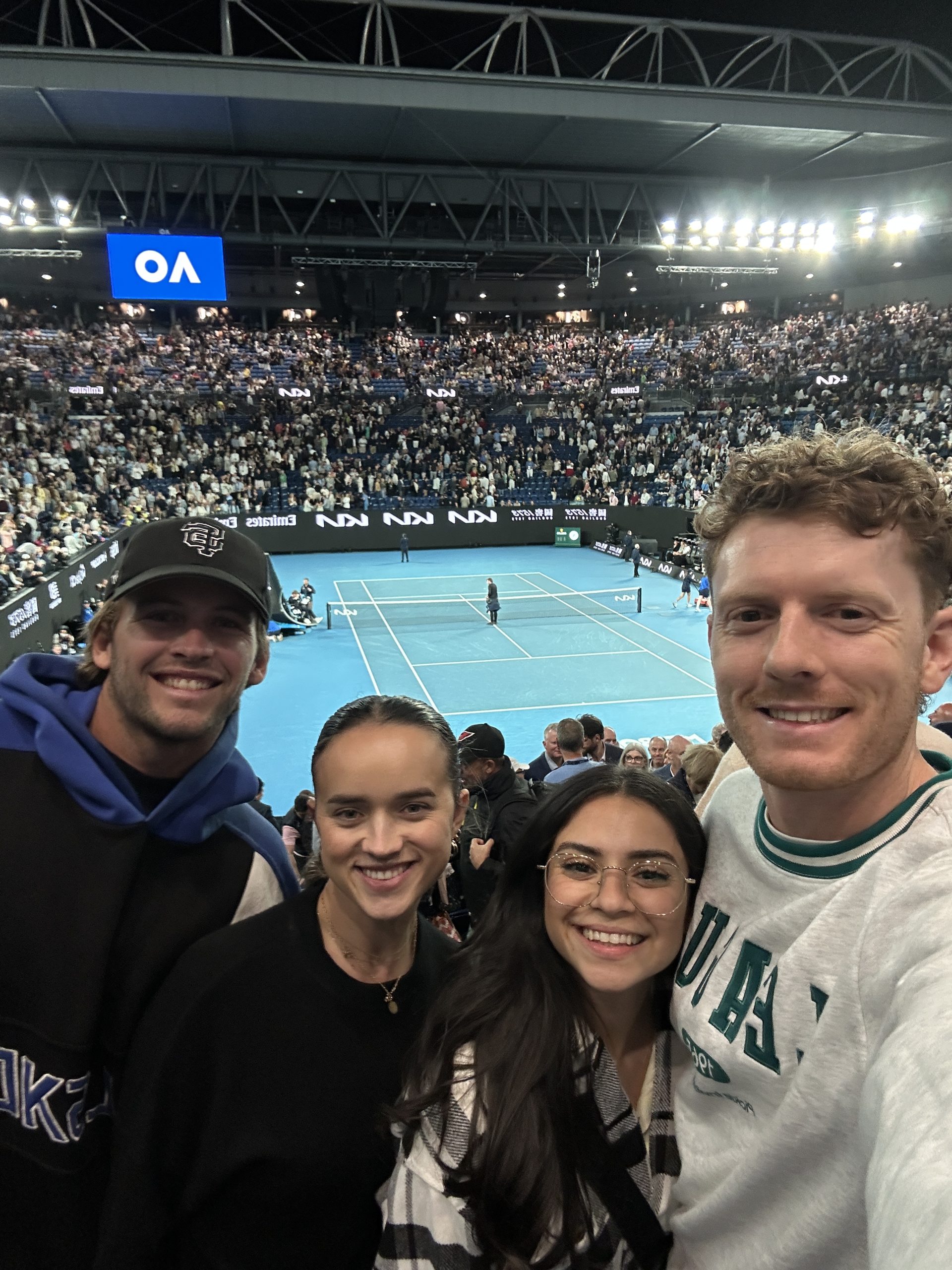 Watching the Australian Open match between Jannik Sinner and Alex De Minaur