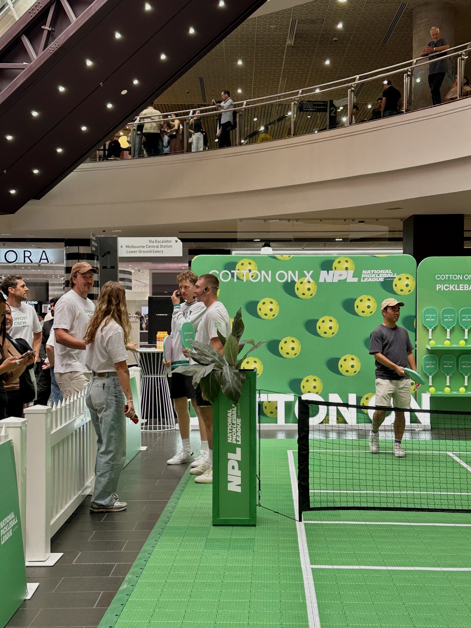 Thanasi Kokkinakis, Joey Wild and Zach Grabovic at Cotton On x NPL Melbourne activation