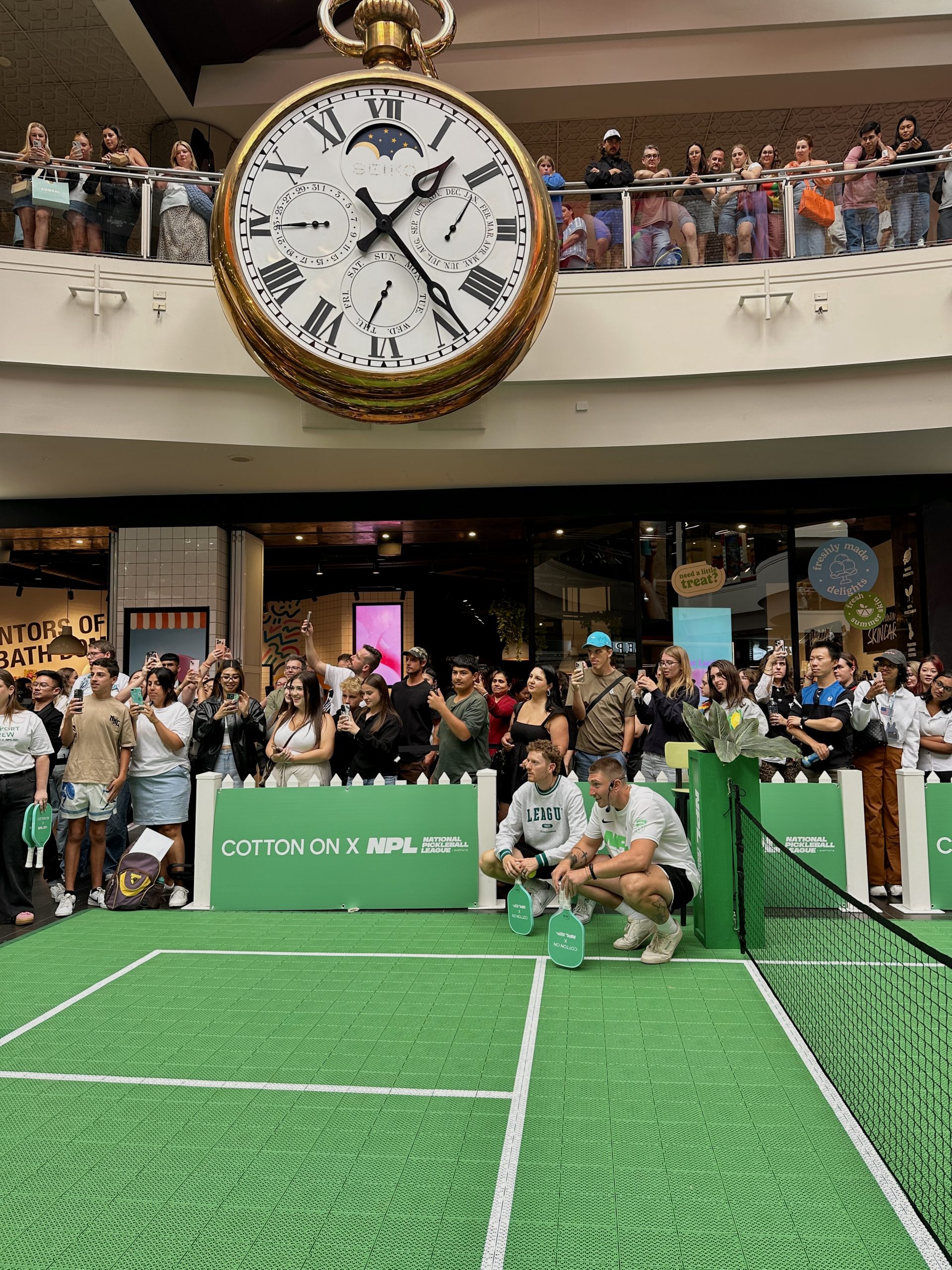 Thanasi Kokkinakis, Joey Wild and Zach Grabovic at Cotton On x NPL Melbourne activation
